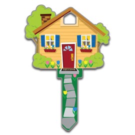 Lucky Line Key Shapes, HOME, House Key Blank, KW1/11, 1 Key (B105K), Assorted/ Multicolor