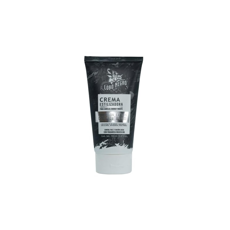 Lobo Crema Estilizadora Lobo Negro con Carbón Activado Y Cencagrow