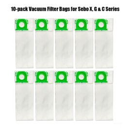 8-PACK 6695ER Vacuum Cleaner Bags for Sebo K Series Sebo X Series X1 X2 X3 X4 X5 Extra Pet XP2 XP3 AIRBELT K Series Windsor Sensor X1 X2 X3 X4 X5