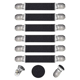 Elastic Hat Clips for Travel,Mitten Clips for Kids, Stainless Steel Elastic Glove Keeper Clips for Kids, Toddlers, Adults, Easy to Use Winter Mitten Clips, No More Lost Gloves (6)