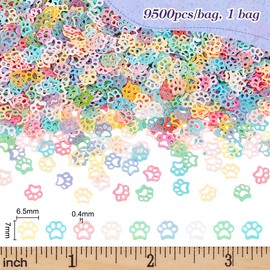 OLYCRAFT 9500pcs Cat Claw Nail Sequins Cat Claw Nail Sequins Cat Claw Sequin Nail Art Nail Decoration Decoration Parts Resin Filled Accessory Parts DIY Craft 6x7x0.2mm