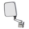 Replacement Driver Manual Side View Mirror Chrome Door Hinge Mounted