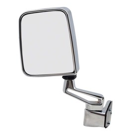 Replacement Driver Manual Side View Mirror Chrome Door Hinge Mounted Performance Upgrade Compatible with 1987-1995 Wrangler 1997-2002 Wrangler