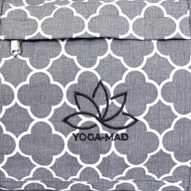 Yoga-Mad Pilates and Yoga Kit Bag | Unisex Carrier with Full Length Zip | Stores Mat and Accessories | Suitable for Yoga, Pilates, Gym and Exercise