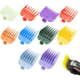 NINFEIQI 10PCS Hair Clipper Combs Guides, Limit Comb Hair Cutting Guide Replace Comb Compatible for Many Clippers/Trimmers (1.5, 3, 4.5, 6, 10, 13, 16, 19, 22, 25mm)
