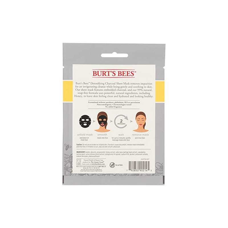 Burts Bees Detoxifying charcoal sheet mask