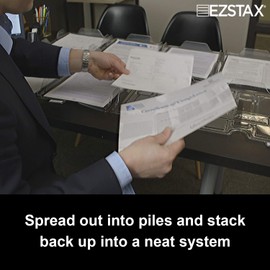 EZSTAX File Organizers - Letter Size, Stackable Trays for Desk - for Office Files, Mail, Documents - 48 Pack