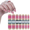WOKOTO 8 Sheets Glitter Adhesive Nail Art Polish Stickers Tips