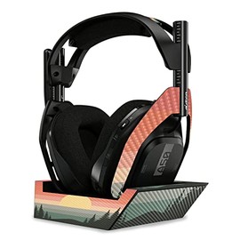 MightySkins Carbon Fiber Skin Compatible with Astro A50 Wireless Headphones + Base Station (Gen 4) - Sunset Forest | Protective, Durable Textured Carbon Fiber Finish | Easy to Apply | Made in The USA