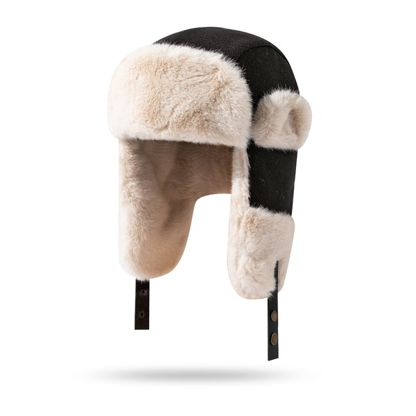 Clakllie Unisex Winter Ushanka Trapper Hat with Ear Flap Furry