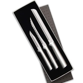 Rada Cutlery 3-Piece Sensational Serrations Knife Gift Set, Silver Handles