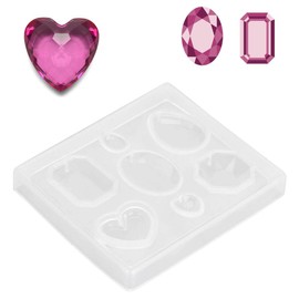 Moofey - Liquidación de silicona de resina transparente facetada para hacer joyas y manualidades