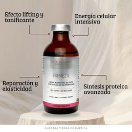 Nuestra Tierra Cosmetica Firmeza Derma Booster Pro, Solucin Concentrada para Rostro y Cuerpo, Uso Profesional, BCAAs y Colgeno Vegetal, 50ml          