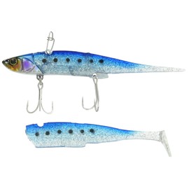 JACKALL Vibrating Big Backer Soft Vibe 4.5 inches (115 mm), 1.0 oz (28 g), Sardine