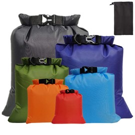 6 Pcs Waterproof Dry Bags, 1.5L 2.5L 3L 3.5L 5L 8L Lightweight Dry Sack Outdoor Marine Dry Bags for Kayaking, Rafting, Boating, Fishing, Swimming