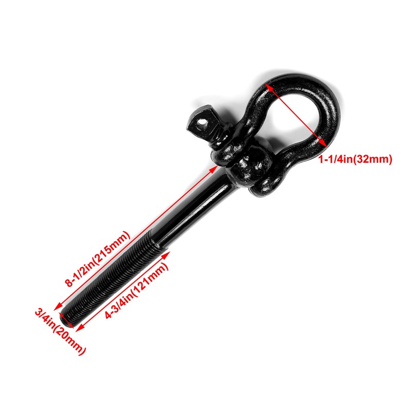 HECASA Steel Tow Hook Compatible with 2020-2022 Corvette C8 Trailer