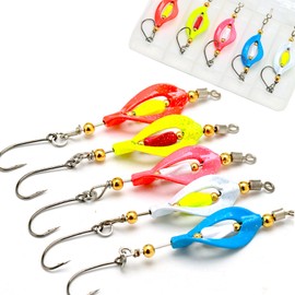 Twist Spoons Trout UV-Active and Self-Luminous 3 g 4 g Machilea 5 x Twister Spinner Trout Trout Spoon in Box Trout Bait Set for Trout Fishing Trout Bait (3 g)