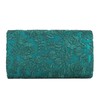 UShopUK Satin Lace Floral Wedding Evening Party Handbag Handbag, Green,