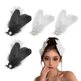 2 Pairs Of Feather Hair Clips, Ele Hair Clips, Side Hair Clips, Party Hair Accessories, Dance Performance Hair Accessories, Hair Accessories