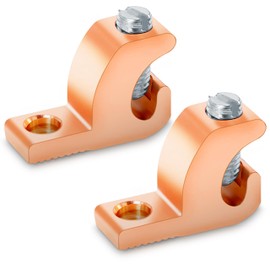 OhLectric Lay-in Connector - Made with High Conductivity Copper Alloy - Copper Conductor Lay-in Connector - Ideal for Grounding Swimming Pool and Conduits - 4-14 Wire Range, Pack of 2 - OL-43480