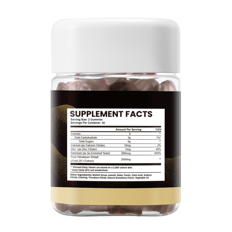 esverco Shilajit Gummies Supplements, Shilajit Gummies, Lab Test, Trace Minerals,