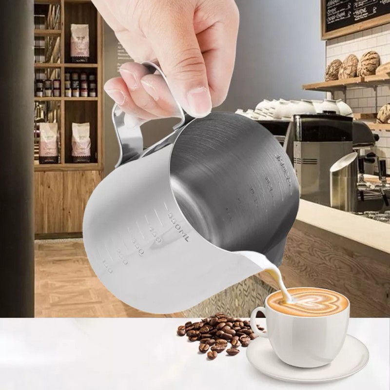 Generic Taza Medidora De Acero Inoxidable Jarra Café Leche (600