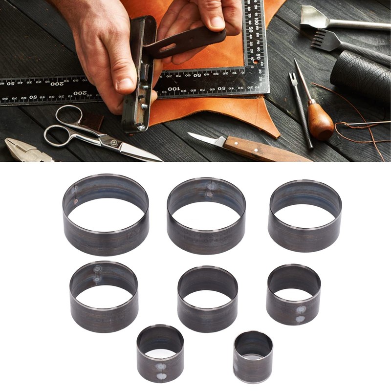 8 Pieces Round Cutting Dies Leather Cutting Dies Set Leather