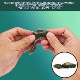 Crawfish Lures for Bass Fishing, Pre-Rigged Soft Fishing Lures, Amazing Bass Fishing Gifts for Men, 3inch, 5/8oz, 5Pcs-Pearl Blue