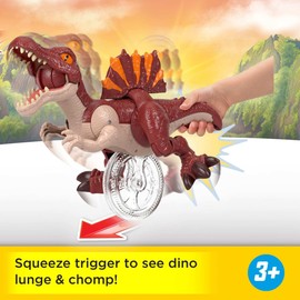 ​Fisher-Price Imaginext Jurassic World Rebirth Dinosaur Toy, Sprinting Spinosaurus Figure with Lunge & Chomp Motion, 9 Inches Tall, JFR24