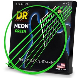 DR Handmade Strings NGE-9 - Cuerdas para guitarra eléctrica, color verde neón (9-42)