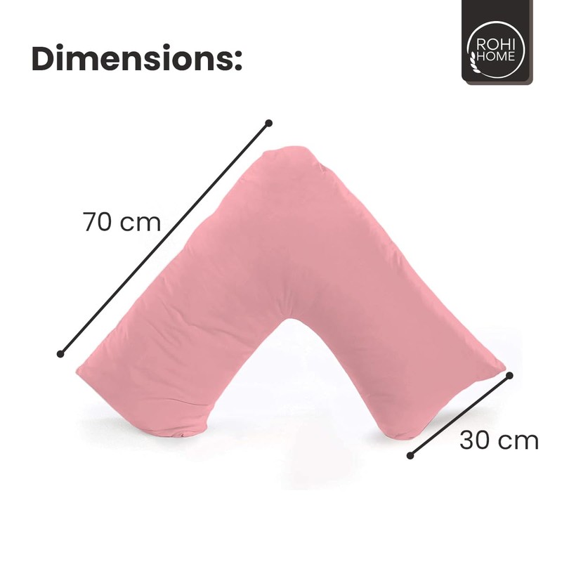 Rohi Pink V Shaped Pillowcase – Soft & Breathable V