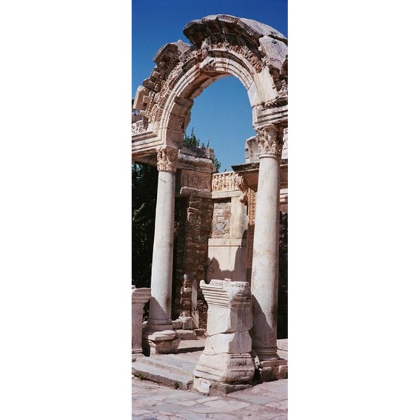 Posterazzi Turkey Ephesus building facade Poster Print, (15 x 6)