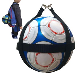 Okima Soccer Ball Bag No. 4 Holder Storage Net Backpack Attachment Bicycle Mount for Elementary School Students (Ball Holder A Type, Black)