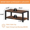 BON AUGURE Coffee Table for Living Room, Industrial Wood and