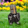 Lrxinki Knight Statues Ornaments, Resin Knight Gnome Guard Garden Sculpture,