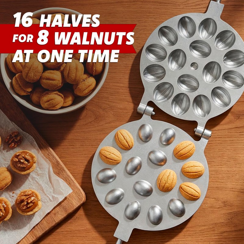 Cookie Assorted Maker - Oreshki Nuts 16 form Skillet -