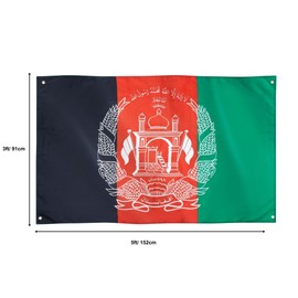Runesol Afghanistan Flag, 91 x 152 cm (3 x 5 ft), 4 Eyelets, Afghan Flag, Premium Flags for Indoor and Outdoor Use, Vibrant Colours