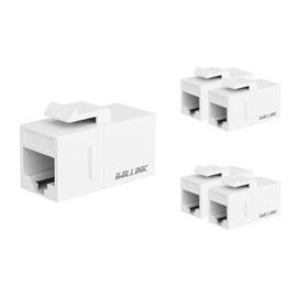 iwillink RJ45 Cat6 Keystone Coupler 5-Pack, Female to Female Cat6 Keystone Jack, UTP Keystone Coupler Insert, White