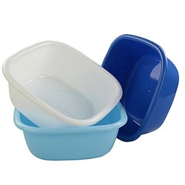 Wekioger 8 Quart Dish Pan Basin, 3-Pack, Colorful