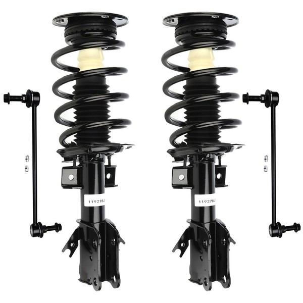 TFGCSG Struts Quick 4PCS Front Complete Strut Spring Assembly Stabilizer