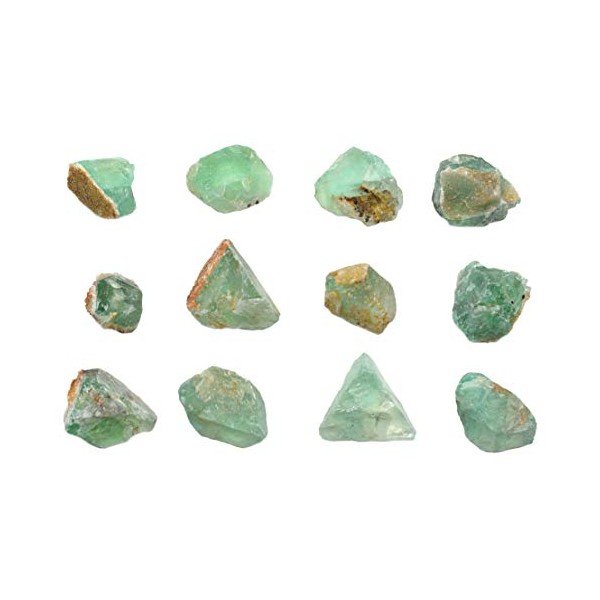 12PK Raw Fluorite, Mineral Specimens - Approx. 1" - Geologist