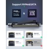 Lemorele M.2 NVME SATA Enclosure, M.2 SSD NVMe Enclosure USB