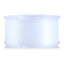 KONMAY 55 Yards 1.0mm Round Stretchy Cystal String for Bracelet with Organizing Case, White Crystal Elastic Thread Cord for Jewelry Bracelets Making and Beading
