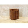 AquaTeak Grate Teak Waste Basket