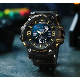 Gosasa Men's Watches Multi Function Military S-Shock Sports Watch LED Digital Waterproof Alarm Watches