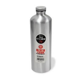 Meltec (meltec) Portable Gasoline Can, Aluminum Bottle Type, 0.26 gal (1 L), Fire Service Law Compliant, Aluminum, Thickness 0.03 inches (0.8 mm), With Storage Case FK-06