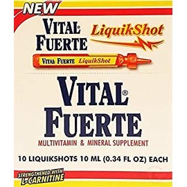 Vital Fuerte Liquid Shot Dietary Supplement 10 Units - Suplemento Multivitaminico (Pack of 1)