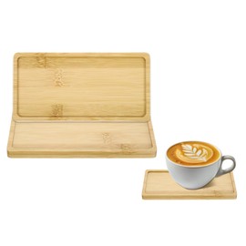 QUARKZMAN 2 Stück Holzuntersetzer Rechteckig Glasuntersetzer Holz Kaffeeuntersetzer Gläser Kerzenteller Deko Wohnzimmer Schlafraum Getränke Tassenuntersetzer für Bar Tisch Küche 170x85x10mm