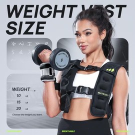 Weighted Vest for Women Men BeatBoost 10 lb Weight Vest with Ironsand for Walking Strength Training Running Workout