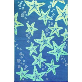 Mad Mats Indoor/Outdoor Floor Mat - Starfish (5' x 8', Blue/Green)